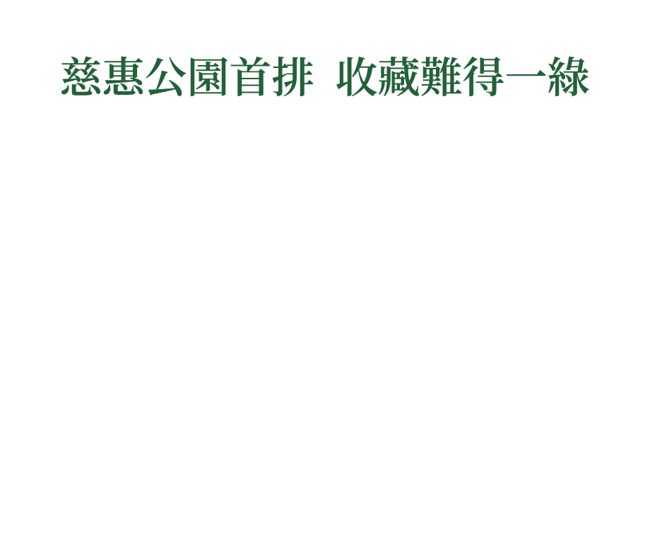 慈惠公園首排 收藏難得一綠